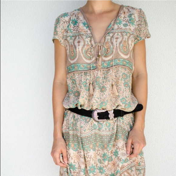 RARE Vintage Spell Boho Blossom Mini Dress - Picture 3 of 16